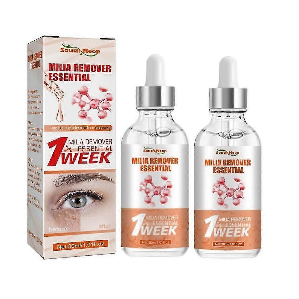 2X 30mlクイックミリトリムーバー、ミリアムフェイスセラム、脂肪粒子の除去アイバッグアンチ粒子フェイスセラム