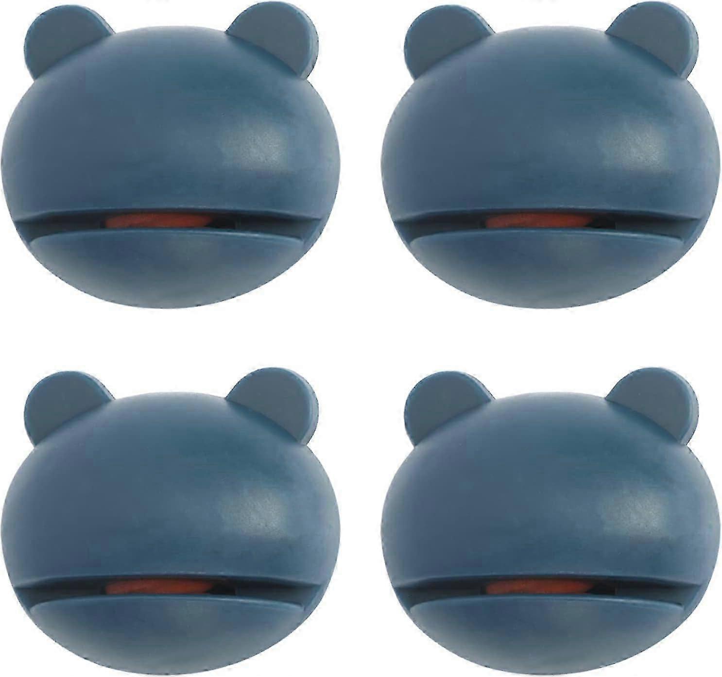 Compact 4-Piece Knife Sharpener Set - Non-Slip Whetstone with Angle Guide (Blue)