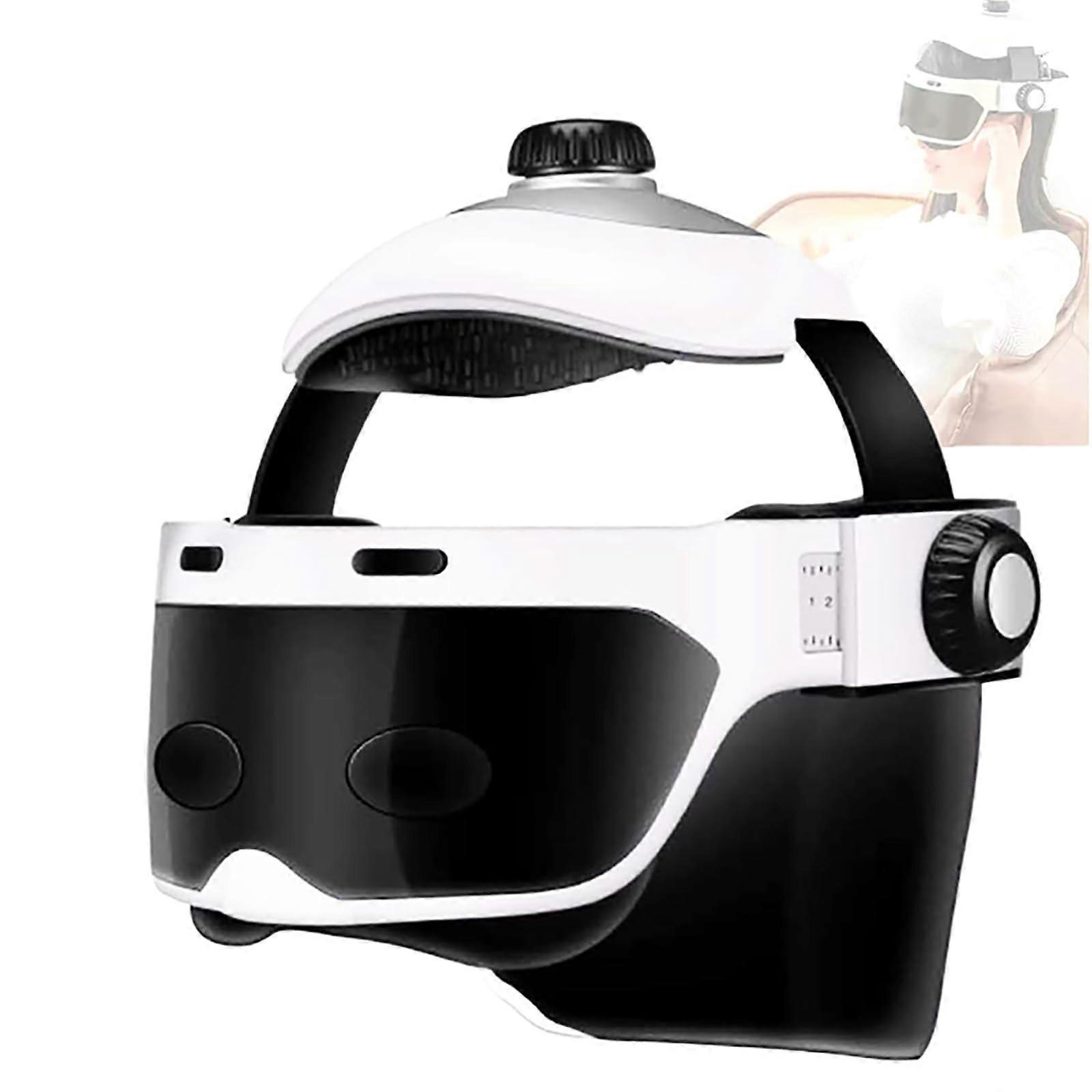 Electric Scalp Massage Helmet with 196 Massage Nodes, 5 Modes, 360-Degree Airbag, Promotes Circulation and Reduces Stress