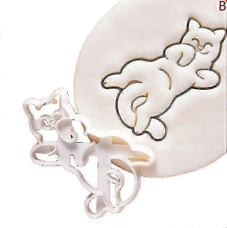 3pcs Cat Cookie Cutters Kitty Butt Shape DIY Biscuit Mold Bakeware