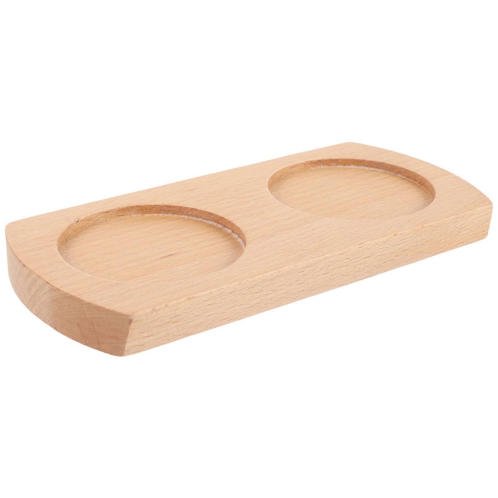 Coffee Table Coasters Cup Mat For Drinks Rectangular Wood Tabletop Decor Prevent Spills 16X8CM 1Pcs