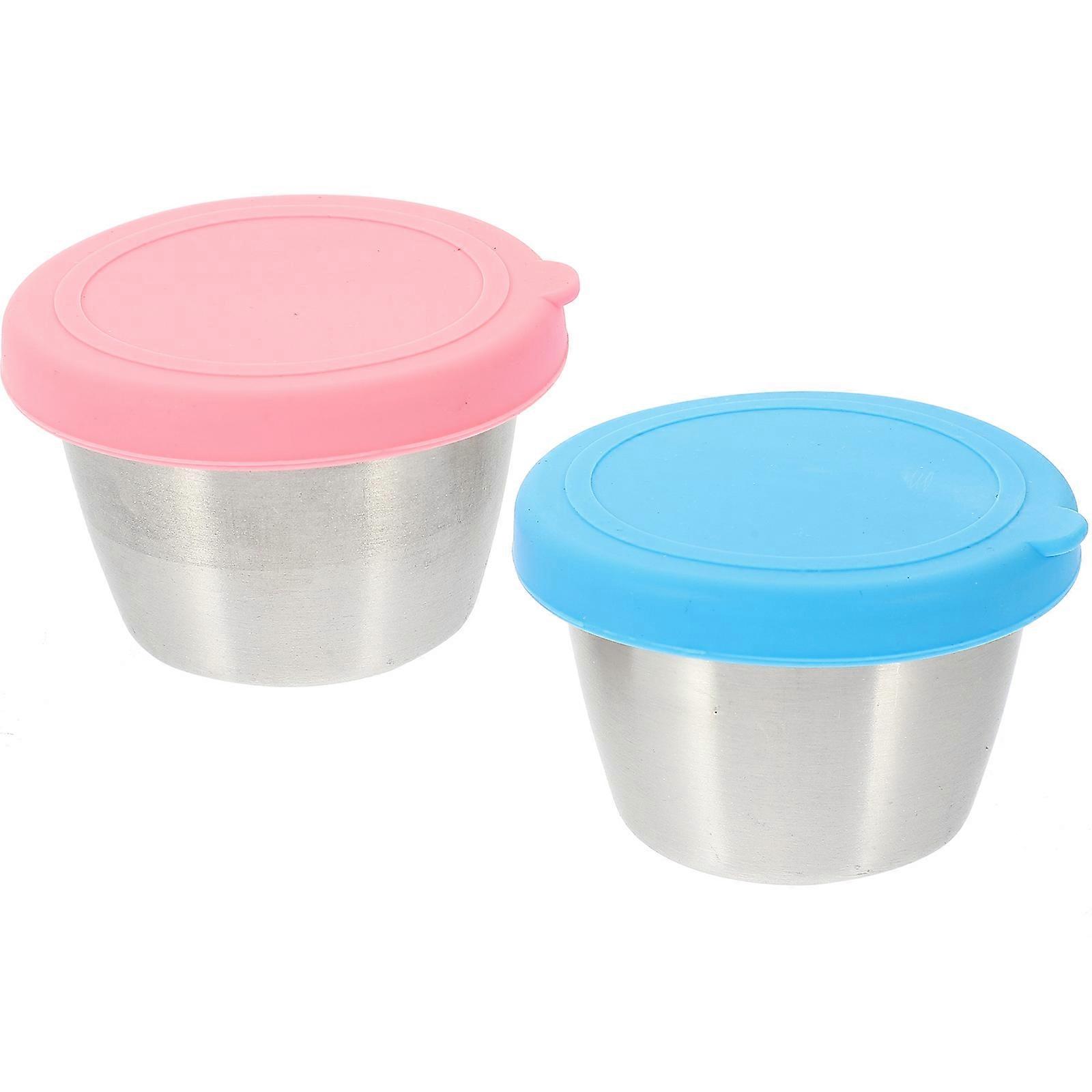 Dipping Sauce Cups Resuable Salad Dressing Containers Sealed Lightweight 2Pcs