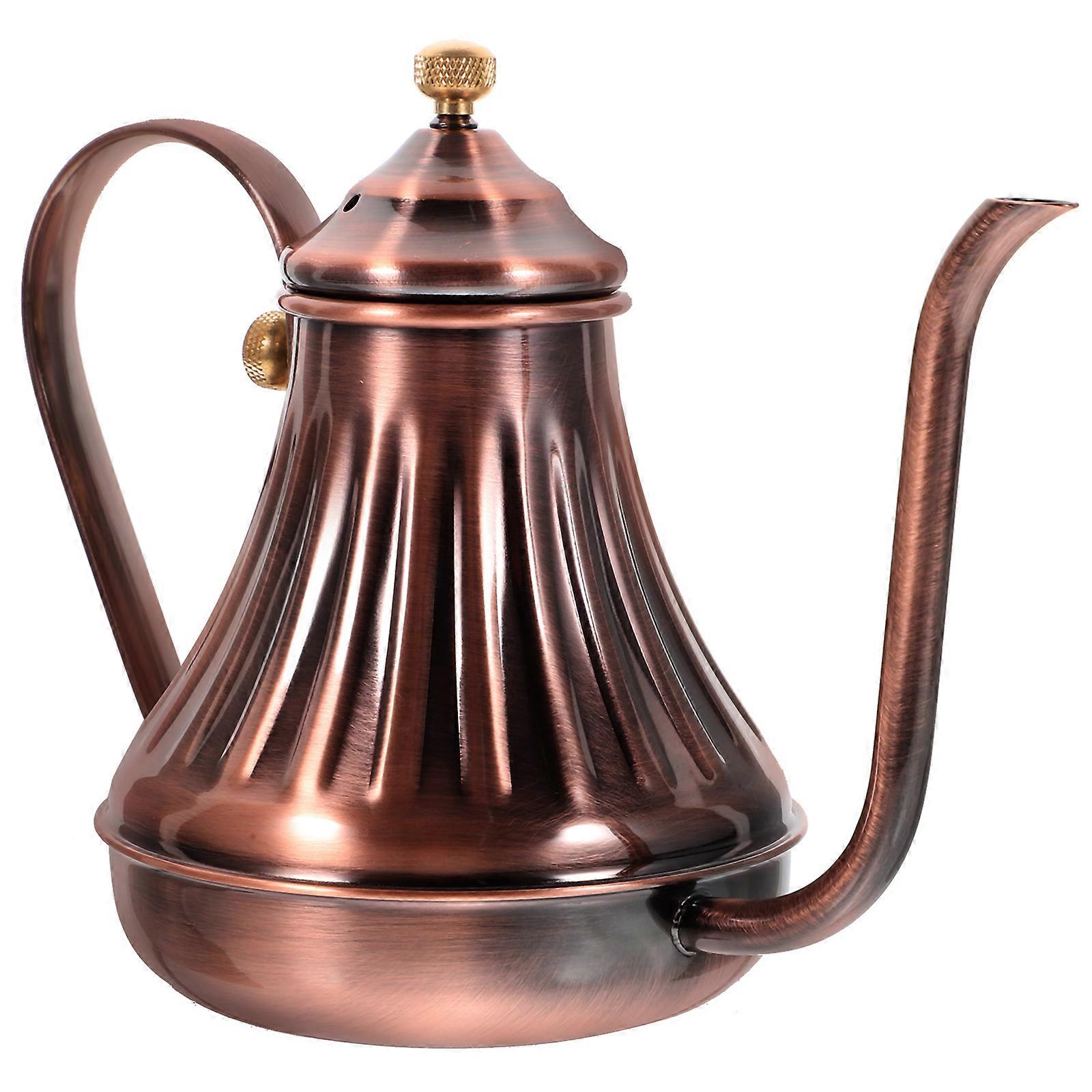 Stainless Steel Long Spout Coffee Pot with Ergonomic Handle, High Temperature Resistant Narrow Mouth Kettle for Home Tea and Coffee