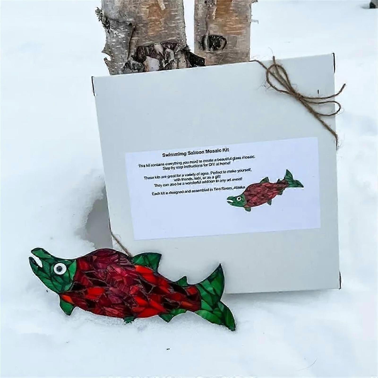 マウンテンレンジガラスモザイクDIYキット、モザイク工芸品材料パッケージ、大人のためのDIYモザイクキット、クリエイティブギフト