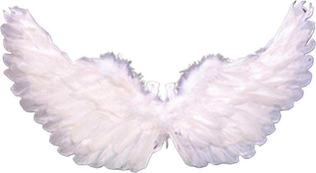 Angel Feather Wings with Elastic Band Bright Lightweight Costume Role Playing Wings Photography Props - White