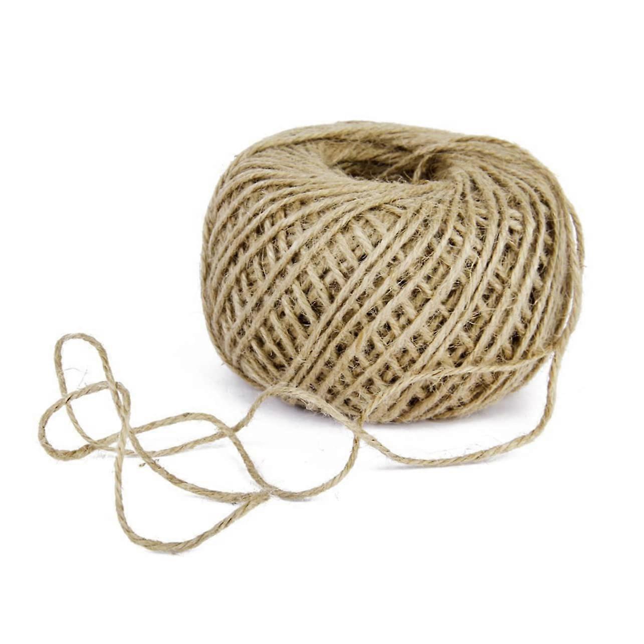 80M Natural Jute Twine String Durable for DIY Garden Projects and Gift Wrapping Strong Tear-Resistant Craft Cord
