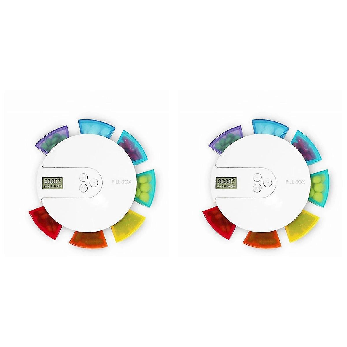 7-Day Automatic Pill Dispenser Weekly Smart Timing Pill Reminder