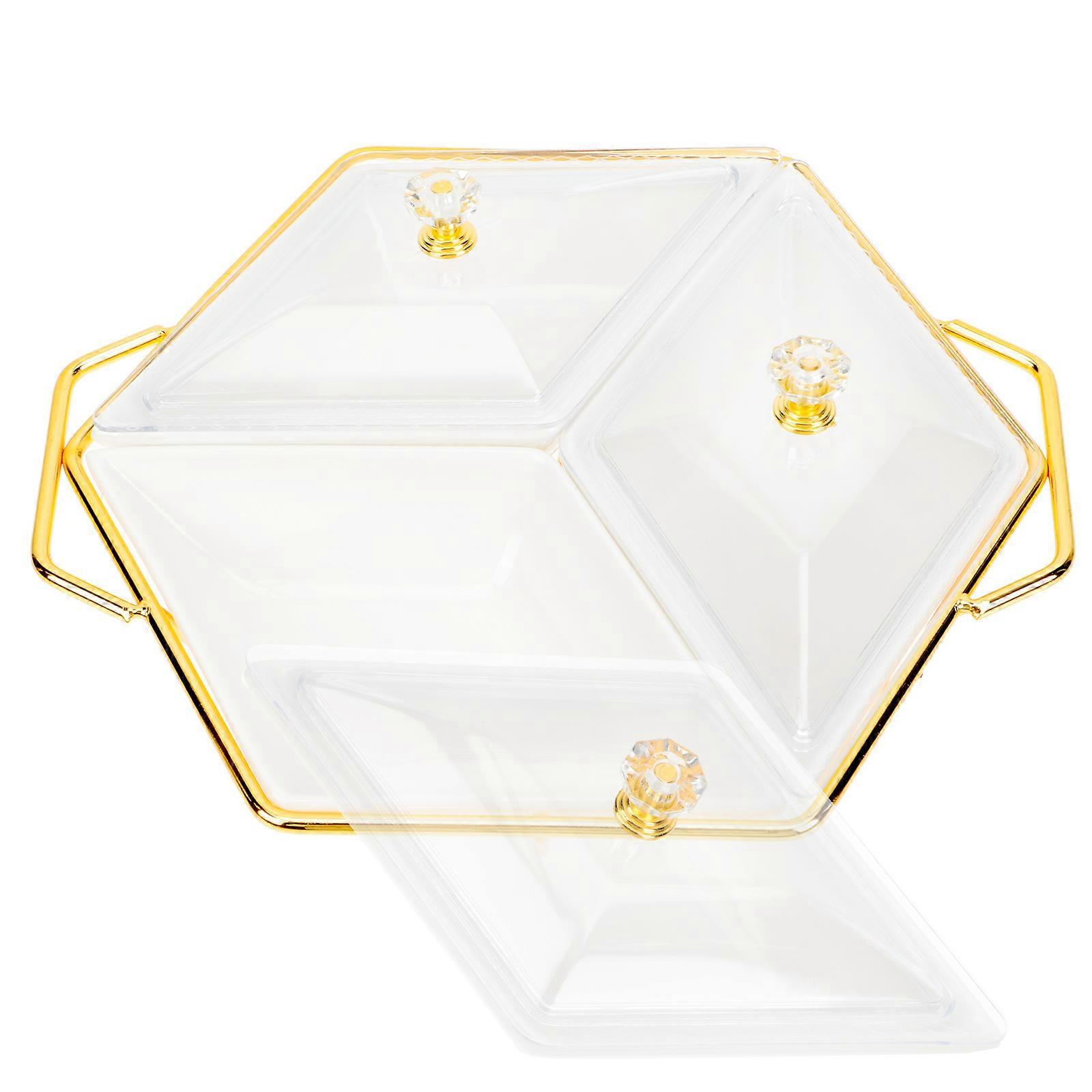 Fruit Plate Divided Nut Plate Dried Fruit Plate For Kitchen Dining .5x20.5cm Storage 1Set