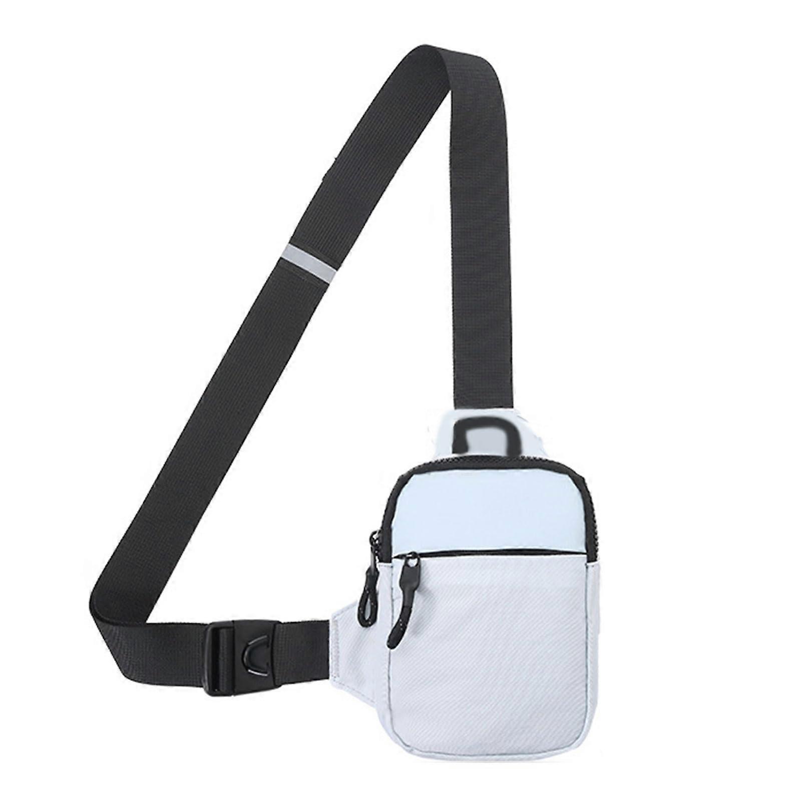 Compact crossbody bag, portable handbag, phone pouch, small size, light blue