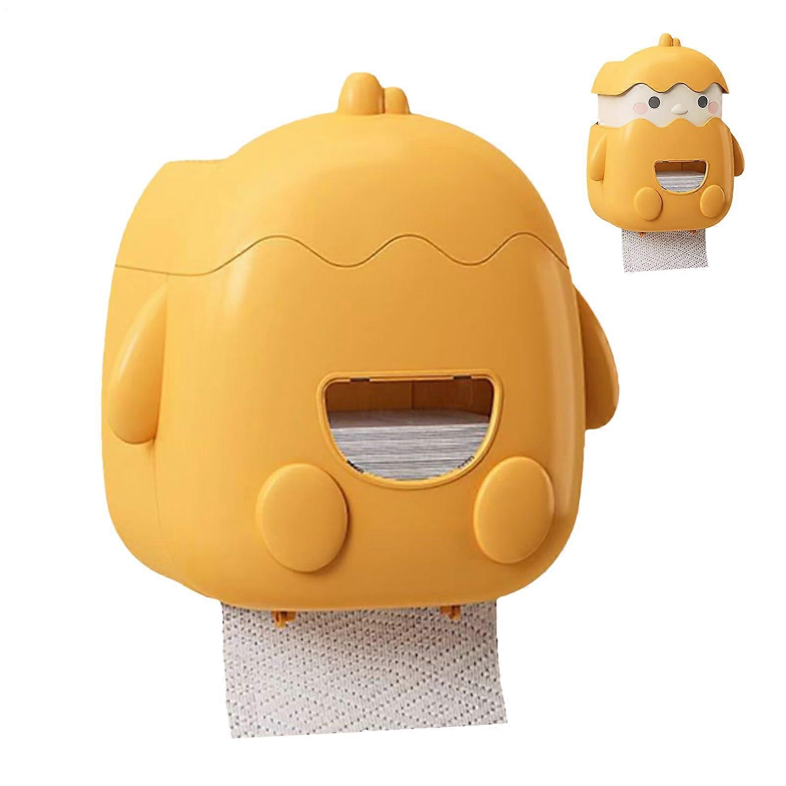 Wallmounted tissue dispenser Spacesaving toilet paper holder with glove storage