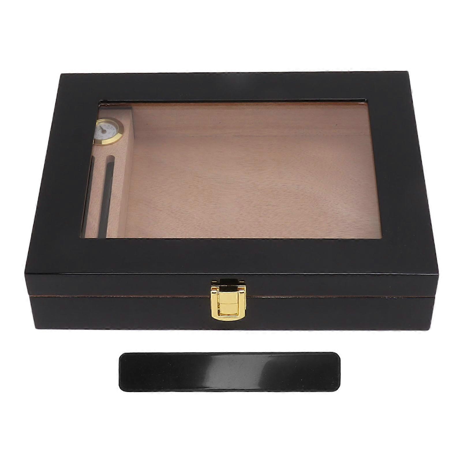 Cigar Humidors Box Transparent Window Humidor Mini Portable Cigar Box with Mechanical Hygrometer