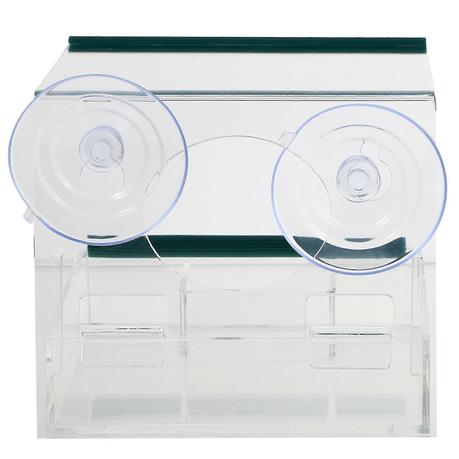 Garden Hanging Bird Feeder Tray Practical Design Transparent 15X13CM 1Pack