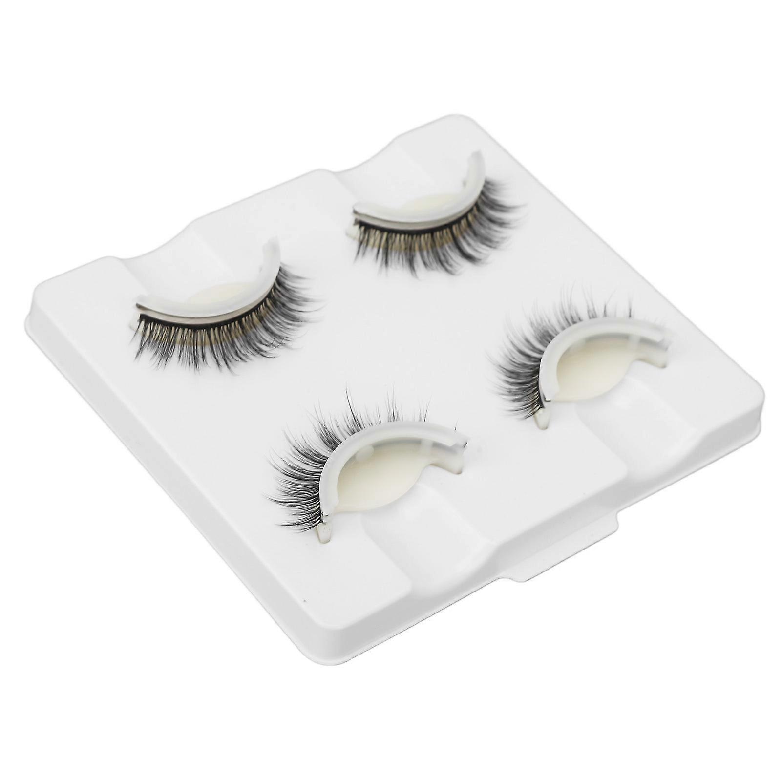 2 Pairs Self Adhesive False Eyelashes Glue Free Reusable Comfortable Natural Look False Eyelashes with Adhesive Strip LD-2201