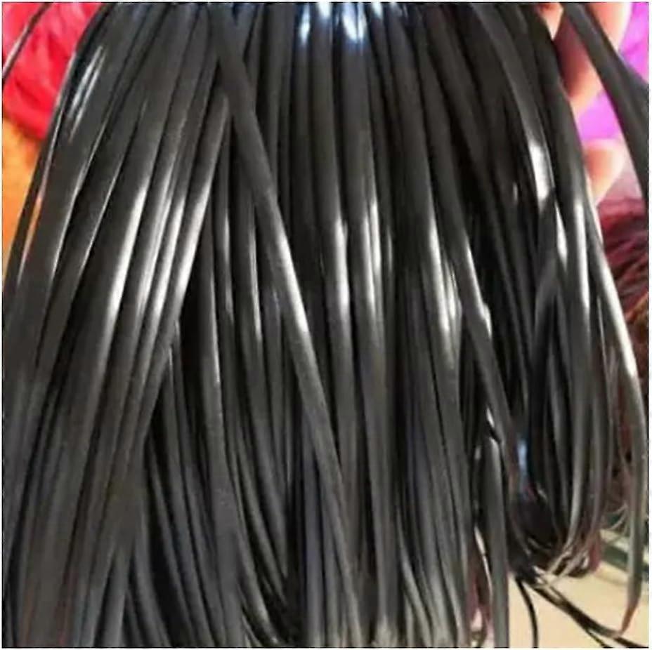 5mm Synthetic Rattan Weave Flat PE Kit for DIY Furniture 16.4ft Black
