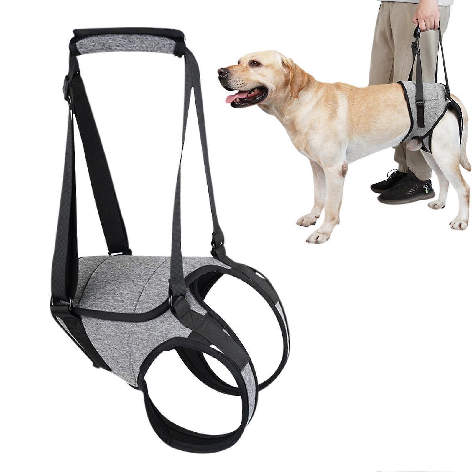 Senior Dog Lifting Harness for Large Dogs, Adjustable Rear Leg Support Aid Belt with Handle for Walking and Mobility Assistance