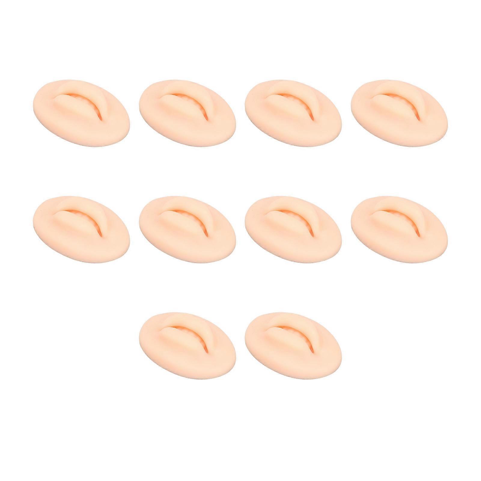 10PCS 3D Silicone Practice Lips Open Mouth 7.5x5x2cm Training