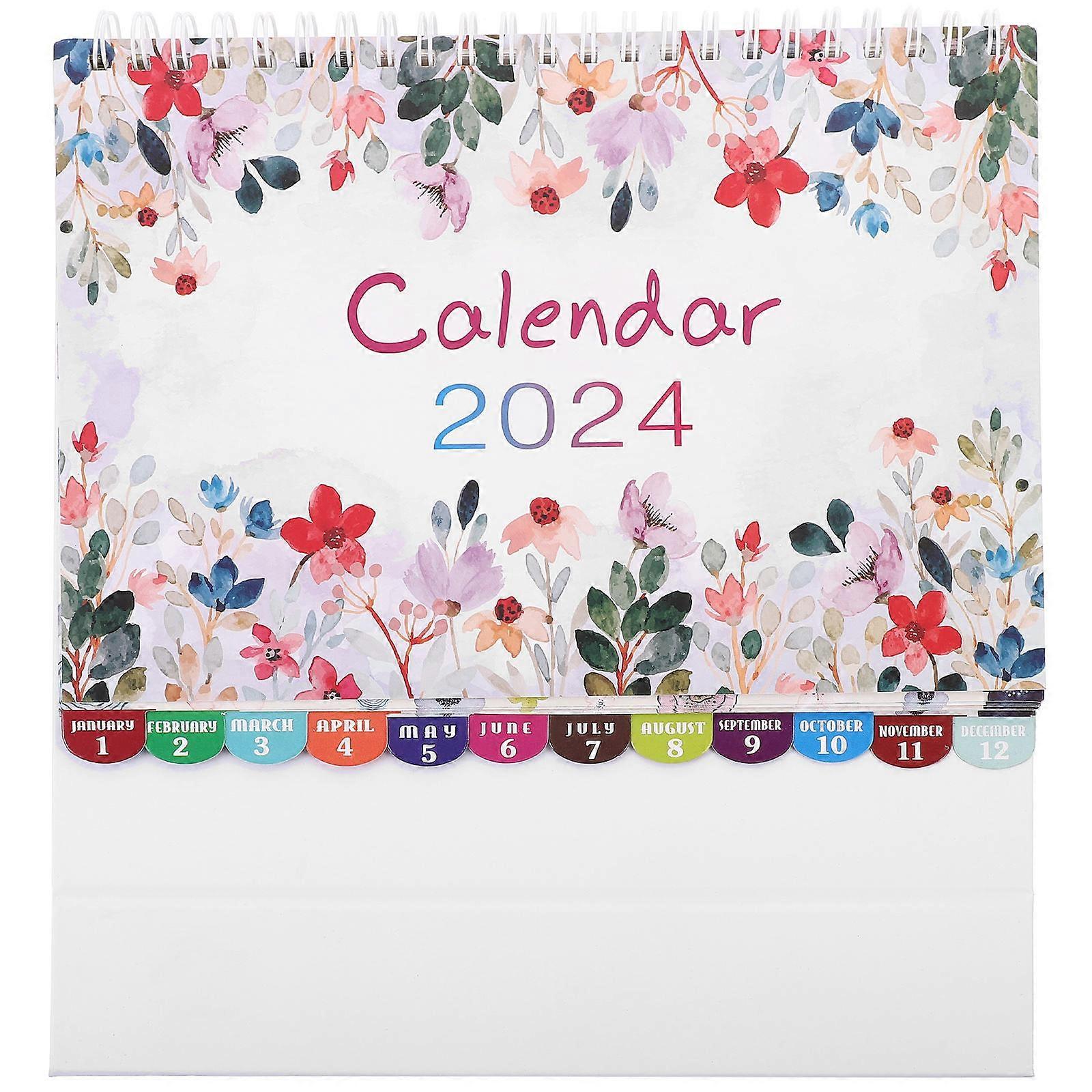 Tabletop Calendar Office Desk Accessory Calendar Business Use Paper Note-taking Professional .5X20.5CM 1Pack
