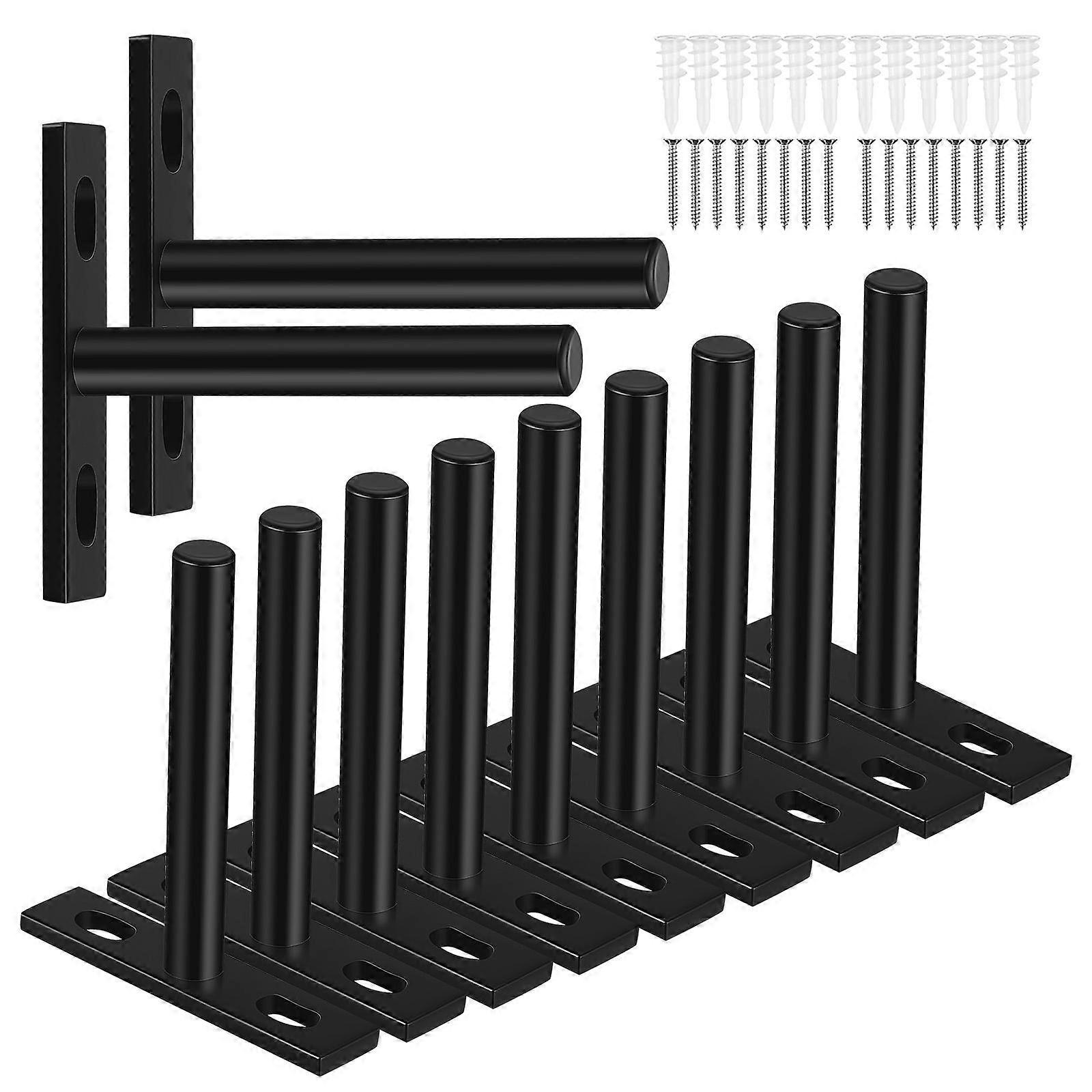 Iron Angle Brackets Metal Shelf Bracket Concealed Shelf Brackets Stable Support Bookshelves 10Pcs