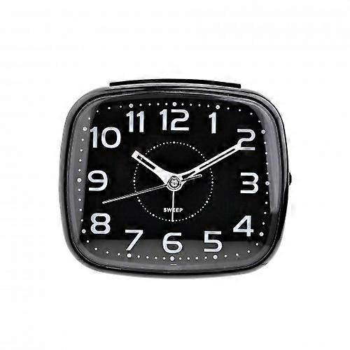 Hometime Alarm Clock Square with Illuminated Button - Black Case