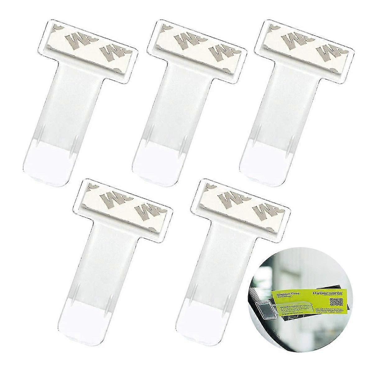 5pcs Car Windshield Parking Ticket Holder Transparent Accessories Clip