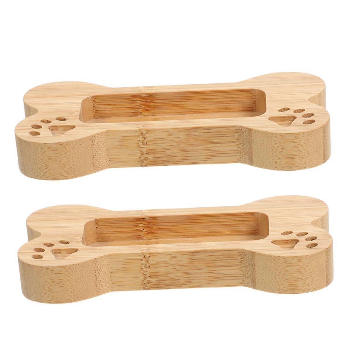 Business Card Display Stand Wooden Design for Office Desktop Pack of 2