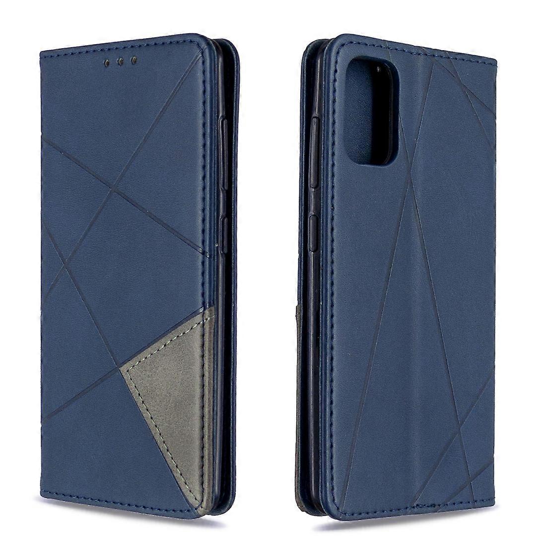 Rhombus Texture Horizontal Flip Magnetic Leather Case with Holder & Card Slots & Wallet