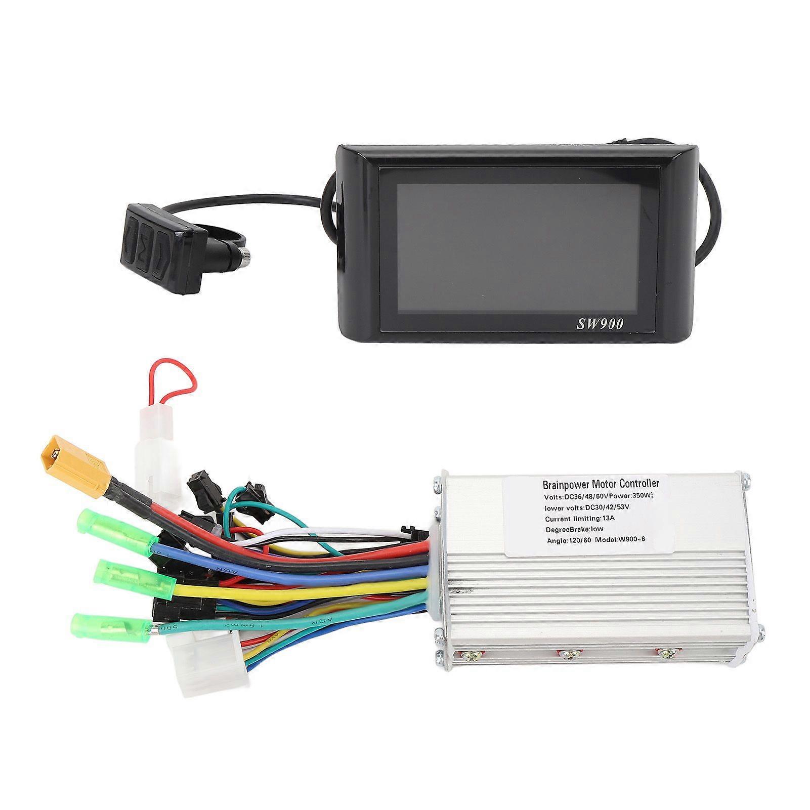 36V 48V 60V 350W Cycling Brushless Controller Water Resistant Backlight Cycling LCD Color Display Panel for Replacement