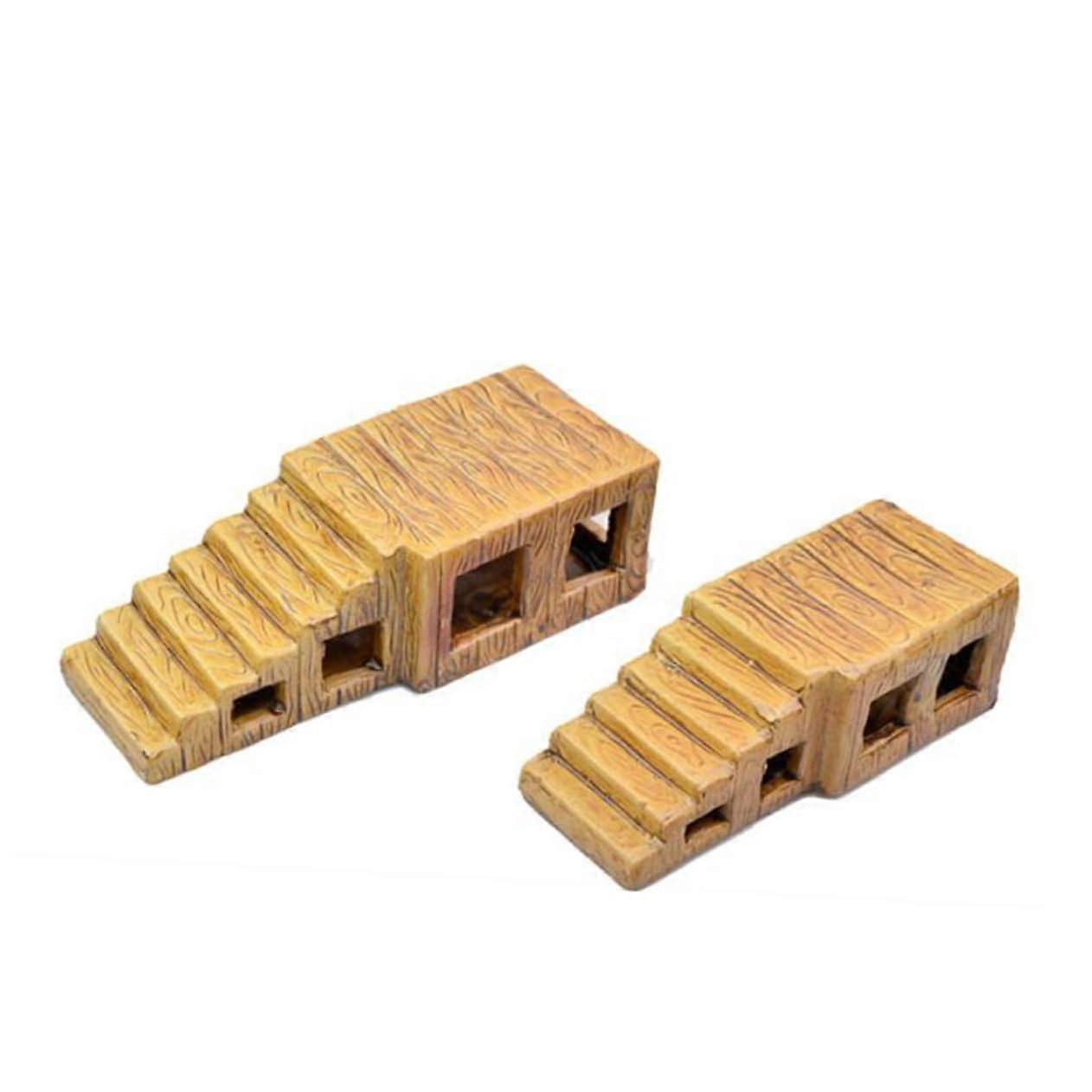 Turtle Ladder Platform for Large Turtles - Ceramic Sunbathing Water Reptile Platform for Aquatic Terrariums