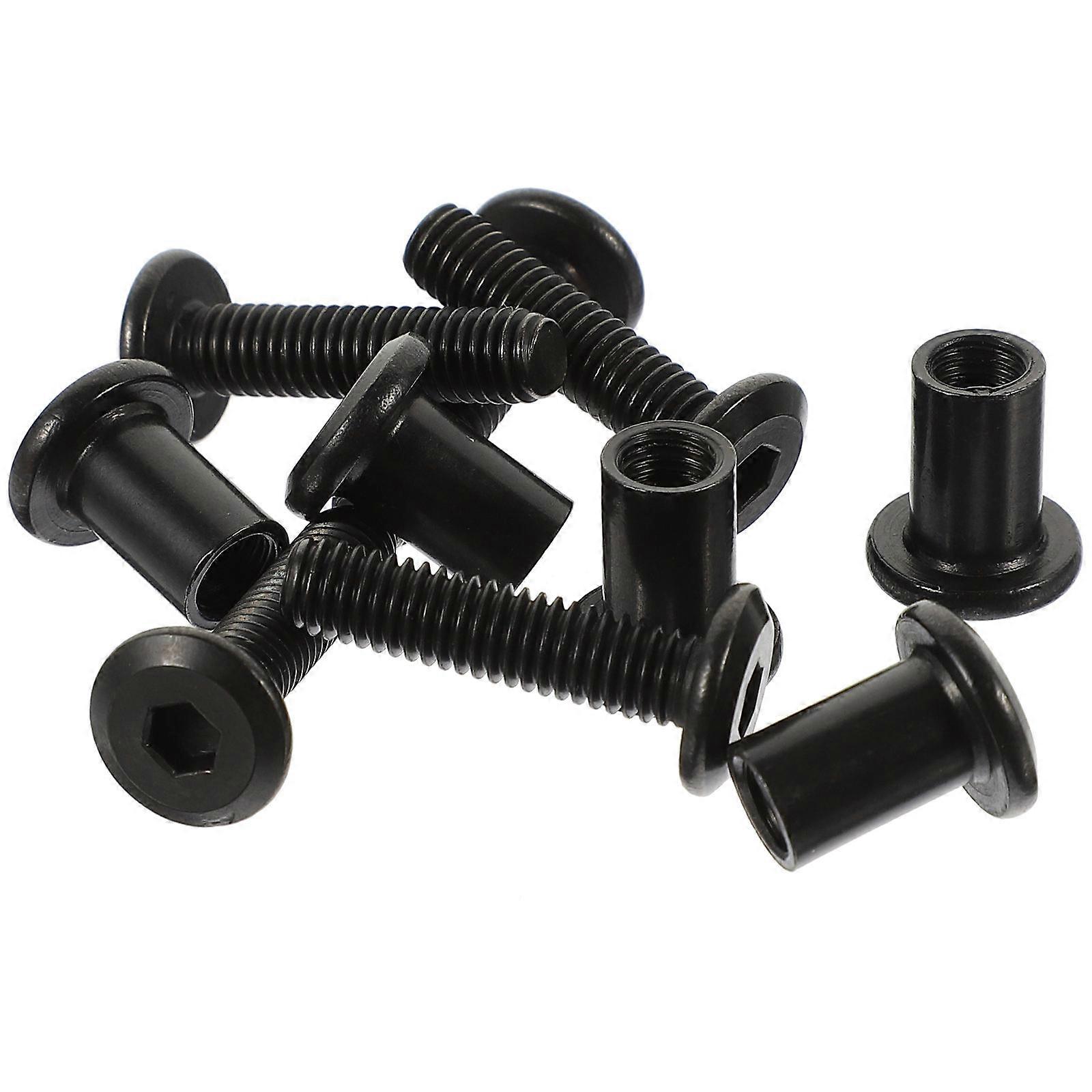 Binding Screws Connecting Bolt Set M6x25 Black Wooden Board Connectors Combination 5 Sets