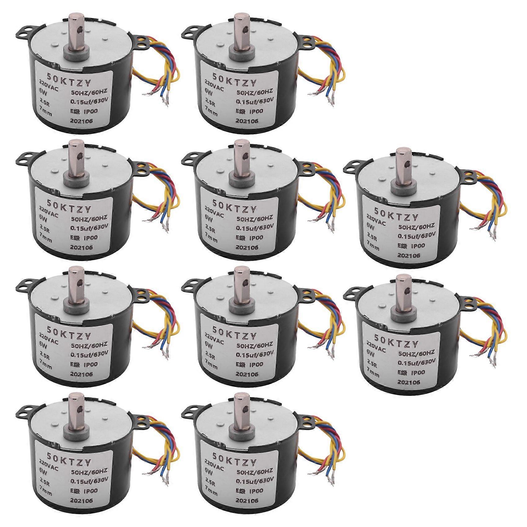 10X 50Ktyz Ac220V 10W 0.5A 2.5R/ Min Permanent Magnet Synchronous Motor Ac Gear Reduction Motor Cw /