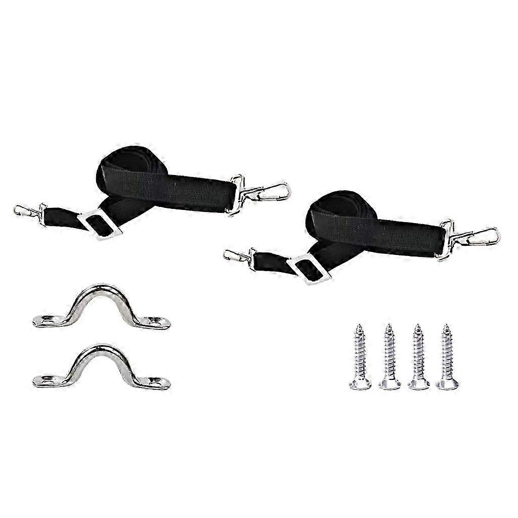 Bimini Boat Top Awning Straps Marine Webbing Straps Adjustable With Loops Stainless Steel Snap Hooks Corrosion Resistant