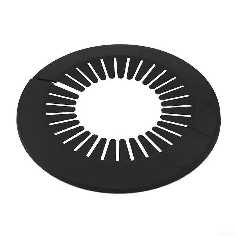 Flange pipe covers, 5 pieces, decorative rosettes for heating pipes, wall pipe decoration, black PP material, available in various sizes (120–140 mm).