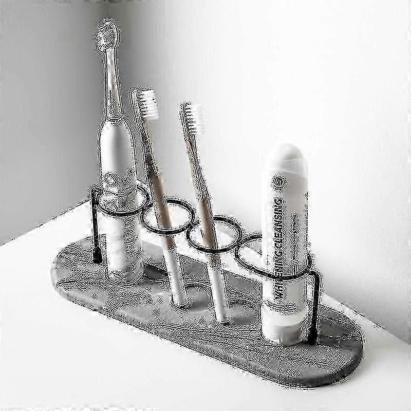 Toothbrush Base Frame Storage Rack Bath Accessories Tooth Brush Toothpaste Stand Shelf Cup Holder YVL