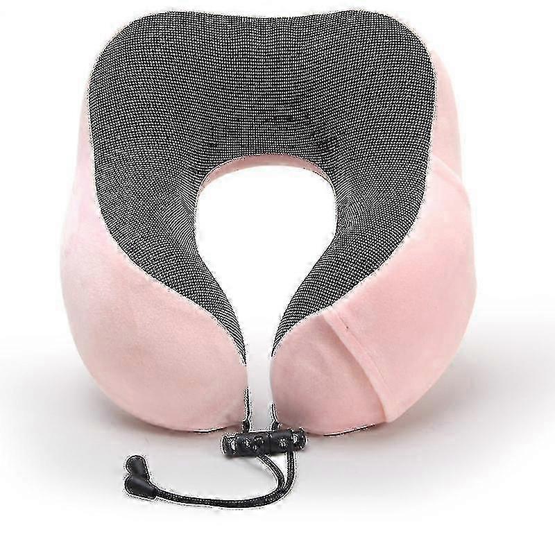 Memory foam travel pillow for airplane, neck support with U shape design