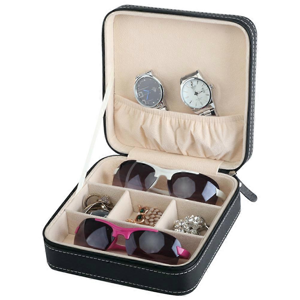 Pu Jewelry Box Sunglasses Container Case Glasses Case Mini Jewelry Travel Organizer For Necklace Earrings Rings Bracelets Party Favors