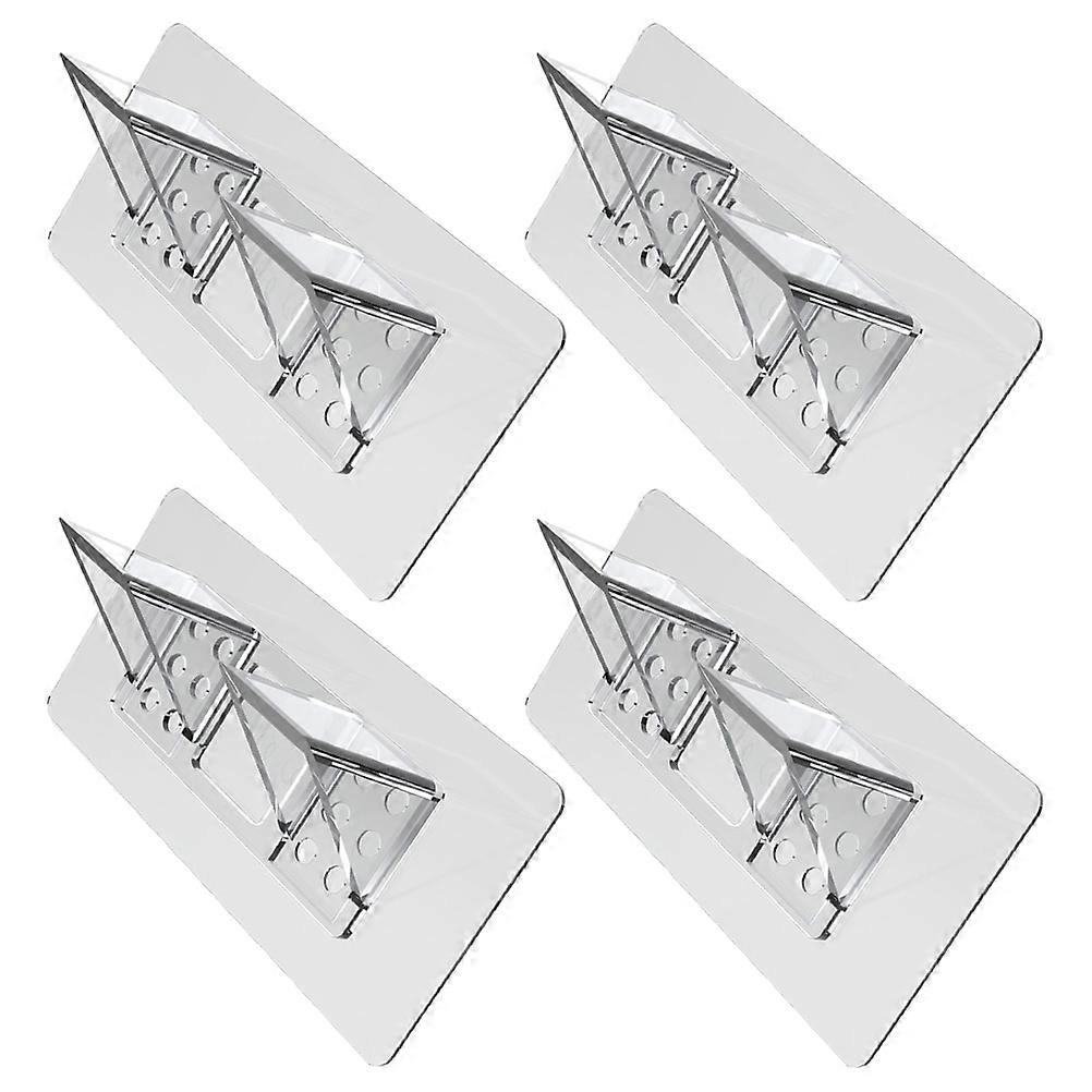 Furniture Shelf Pegs 4Pcs Nail-free Support For Cabinets Transparent Storage Shelf Supports Designed For DIY Enthusiasts