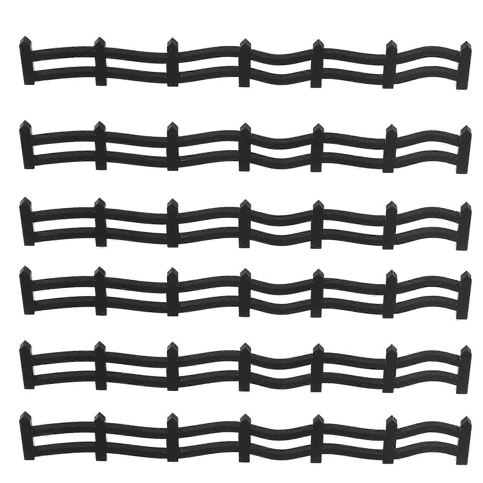 Black Acrylic Mini Fence Decor for Decoration with Realistic Modeling Suitable for DIY Projects and Mini Gardens