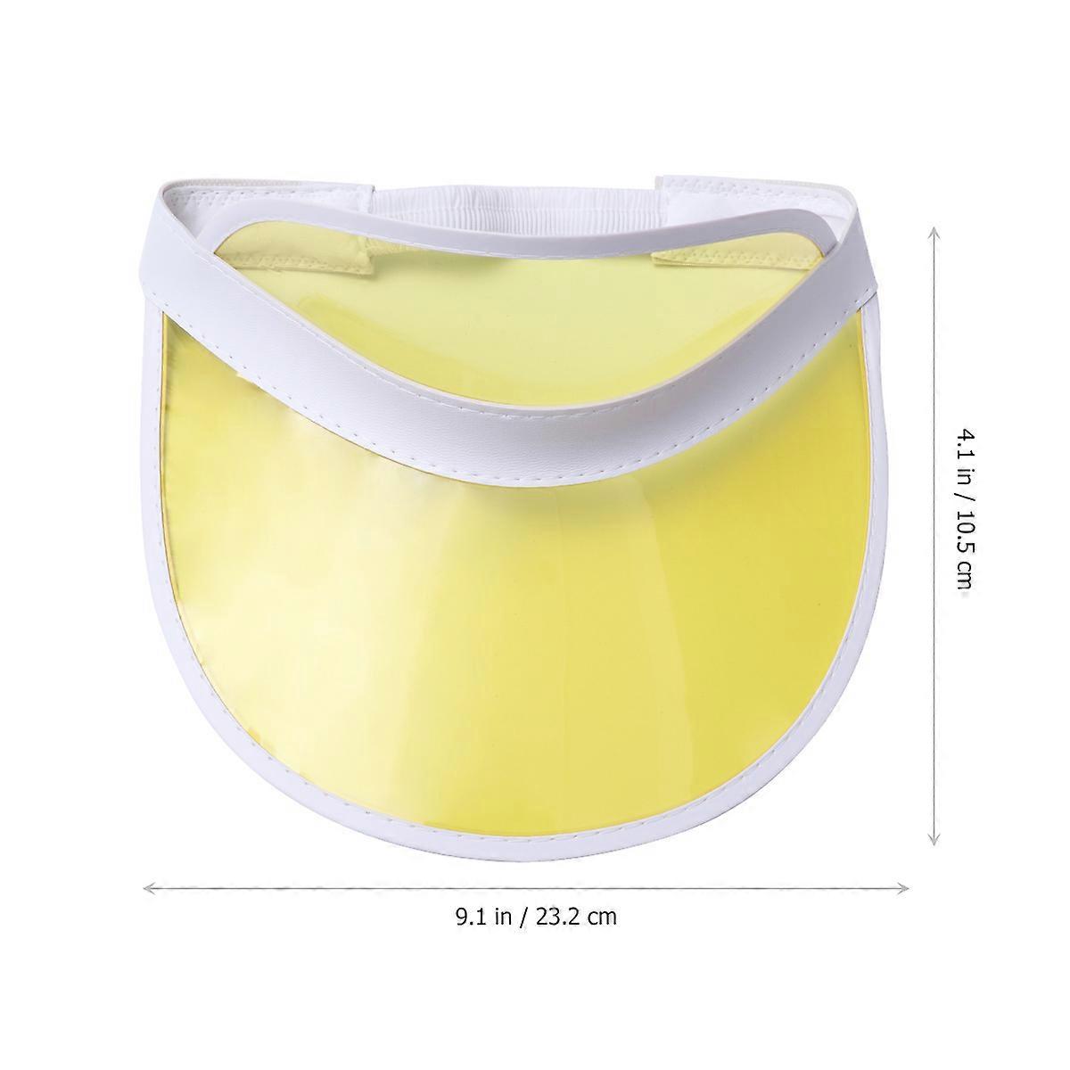 UV Protection Sun Visor Cap For Outdoor Use Yellow 1Pack