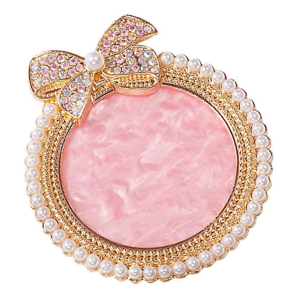 Golden Display Tray for School Use with Resin and Rhinestones Decor 1 Piece