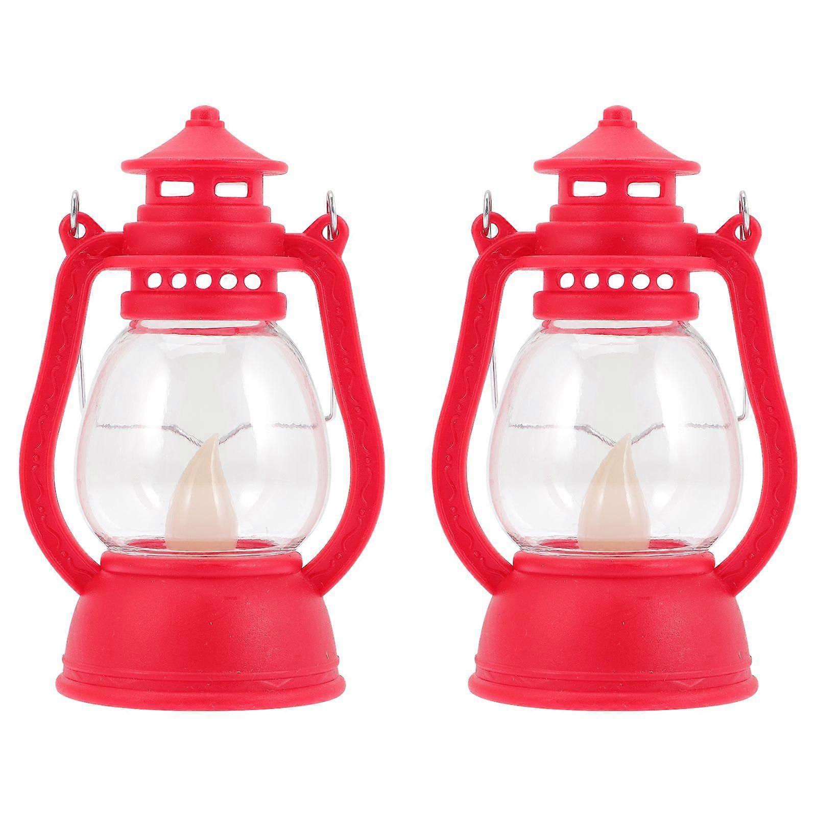 2pcs Candle Lantern Camping Multifunctional Candle Lantern Portable Lamp Night Light