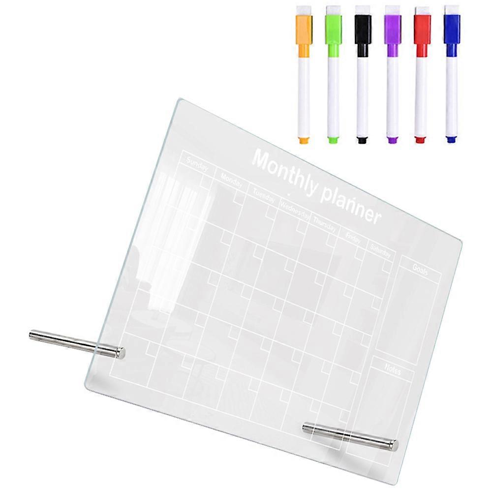 Message Board Set With Pen Transparent Acrylic Memo Board For Office 30x20cm Simple Design 1Set