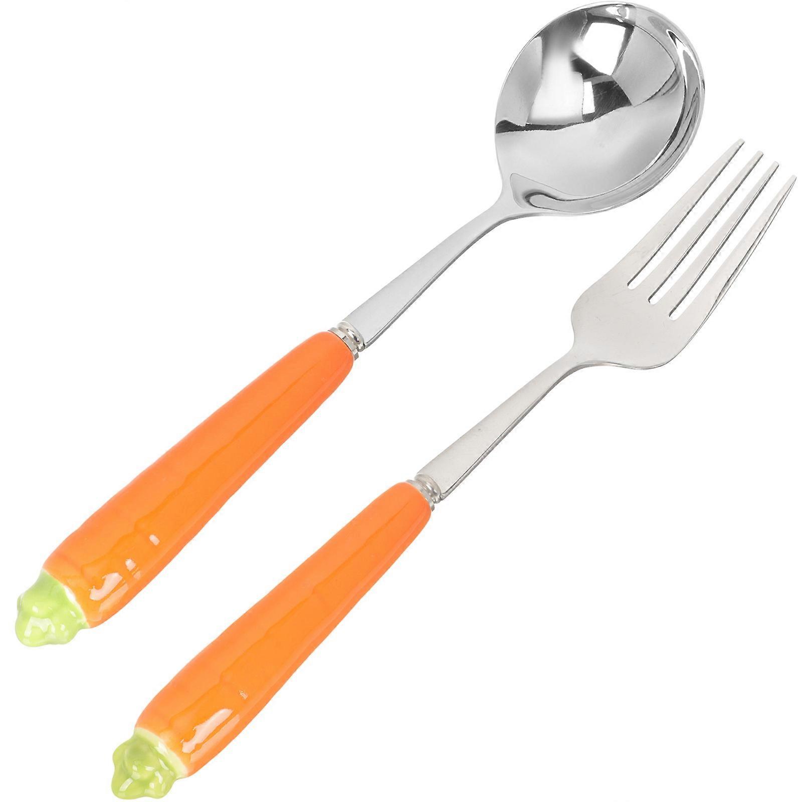 It looks like you're describing a product listing for **Easter themed cutlery**, specifically **carrot shaped forks and spoons**. Here's a polished
