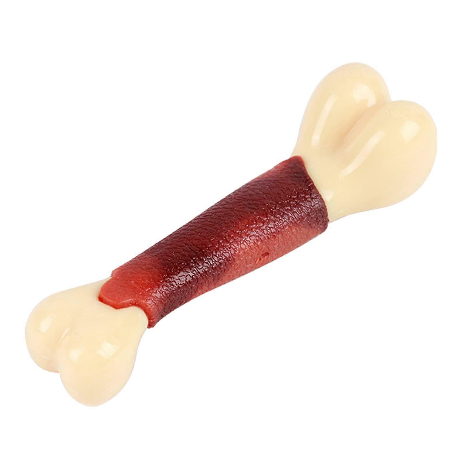 Dog Chew Toy For Aggressive Chewers Nylon And Rubber Bone Toy Beef Flavor For Small Dogs Teething