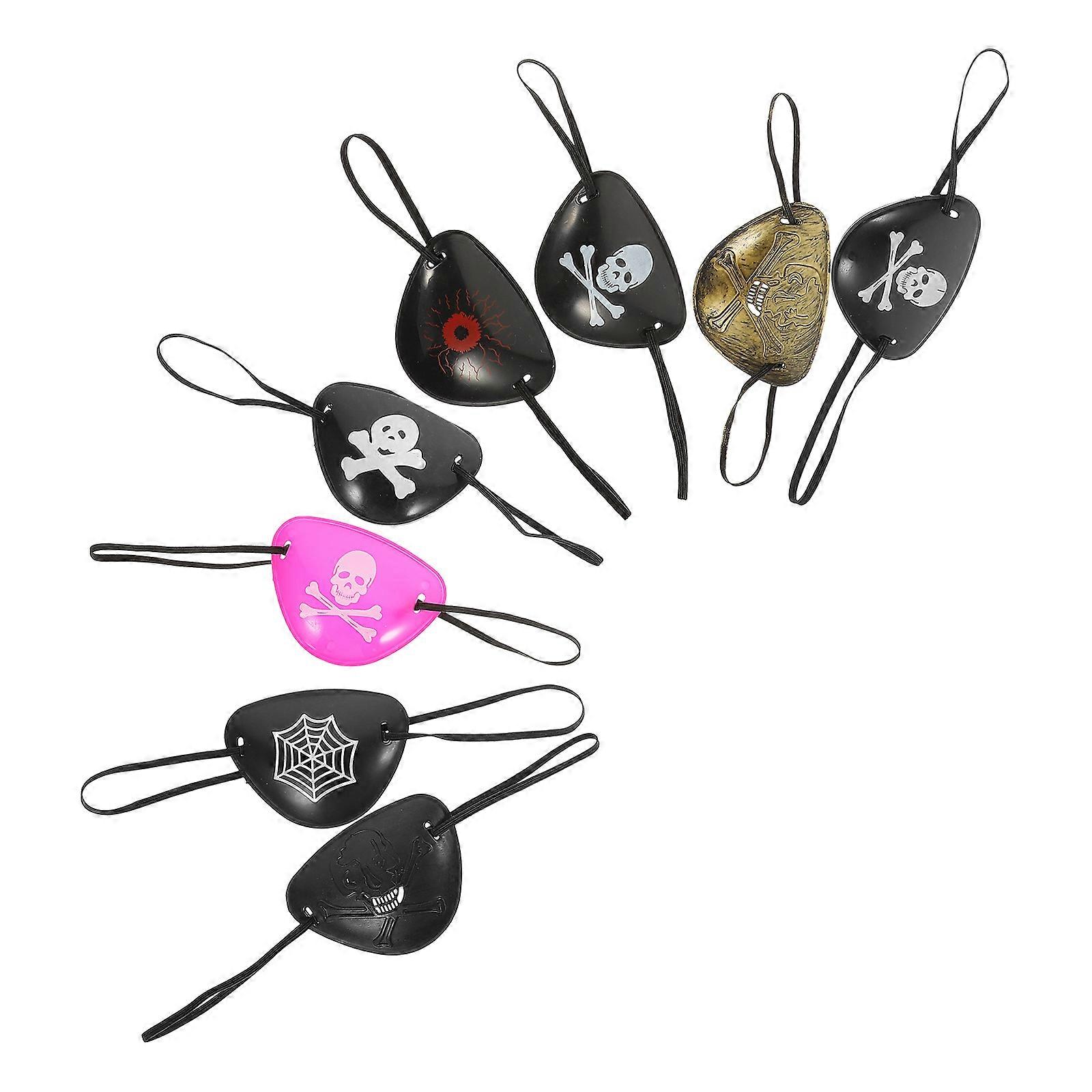 Halloween Eye Patches 8Pcs For Performance And Masquerade Events Featuring Assorted Colors And Unique Style