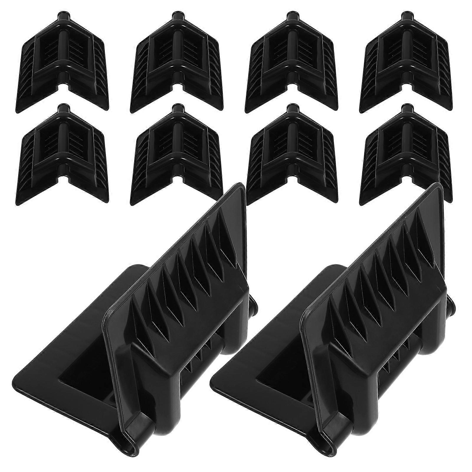 10Pcs Edge Protectors For Freight Transport Black Plastic Flatbed Corner Guards Versatile Cargo Binding Tool