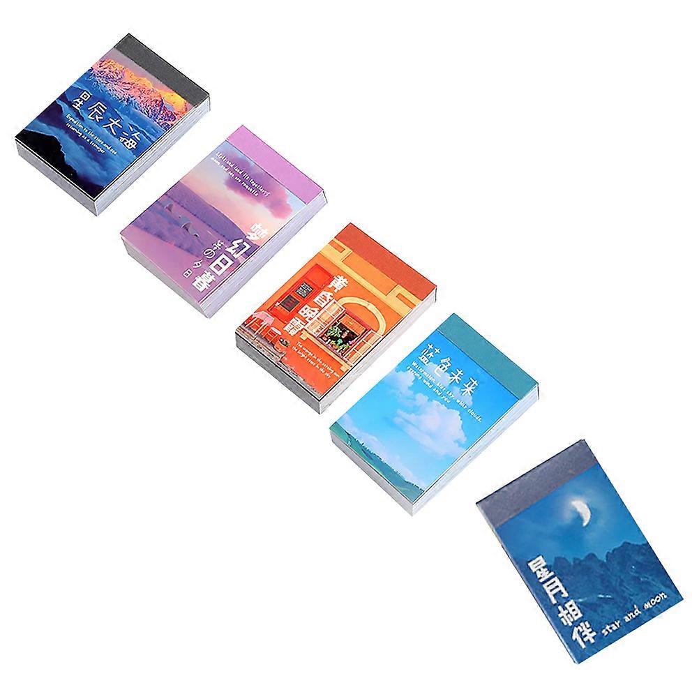 Mixed Style Decorative Stickers For Notebooks Diary Embellishment Assorted Color 5Pcs