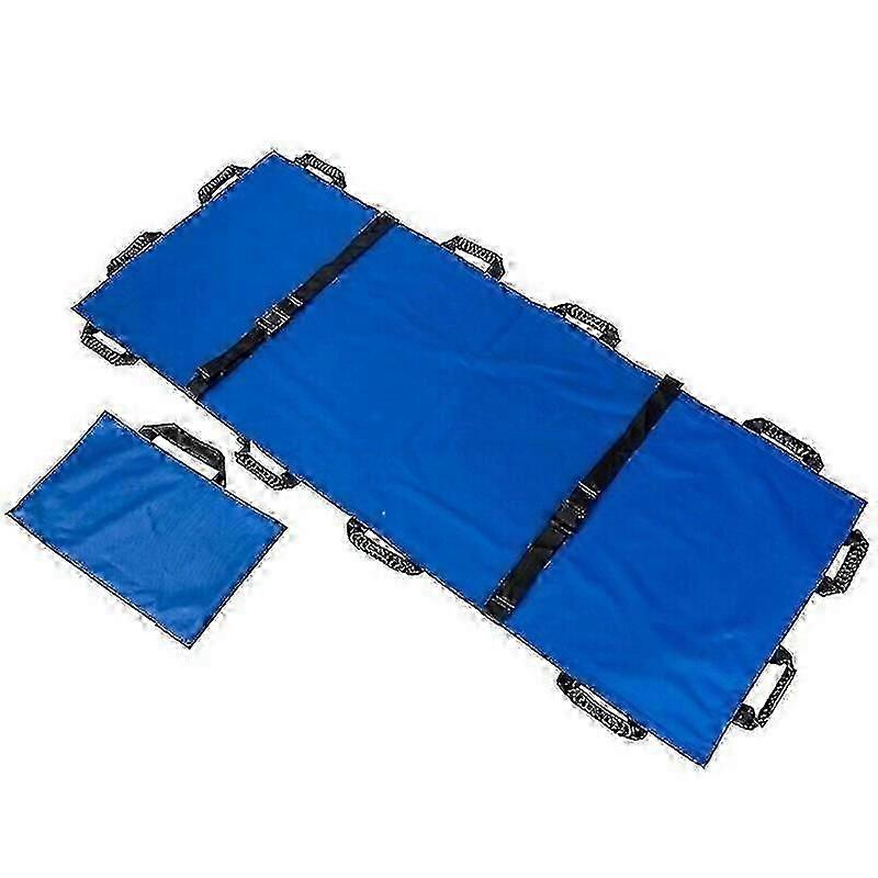 Portable Stretcher Waterproof Soft Stretcher 12 Handle Emergency Rescue Folding Stretcher For Hospital Sports Venues Ambulance Folding(blue)