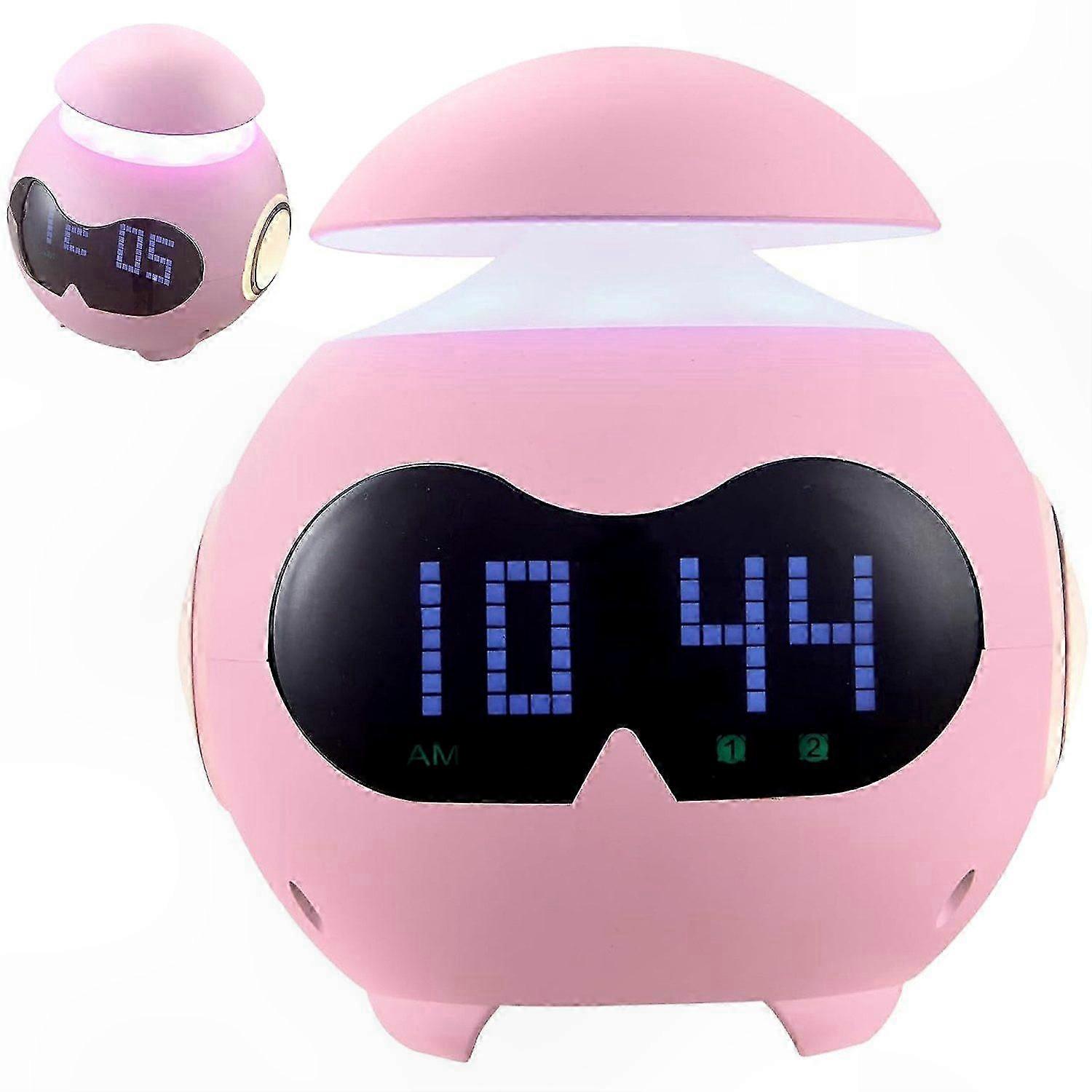 Emoji-Themed Kids Alarm Clock with Dual Settings and Plug-in Power Supply for Bedroom Use