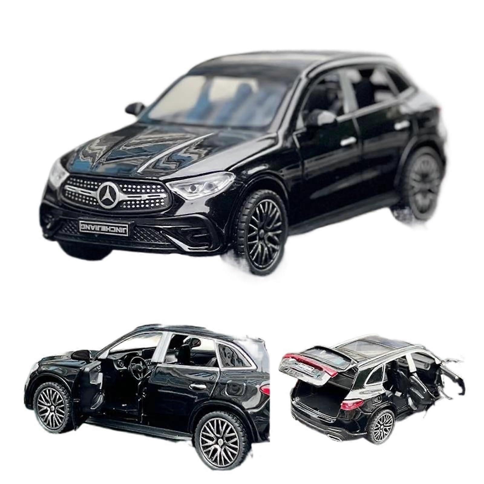 1:32 Scale Model Car of MercedesBenz GLC400 SUV GLC Alloy Car Model with Sound and Light, Pullback ReadyMade Model (Black)