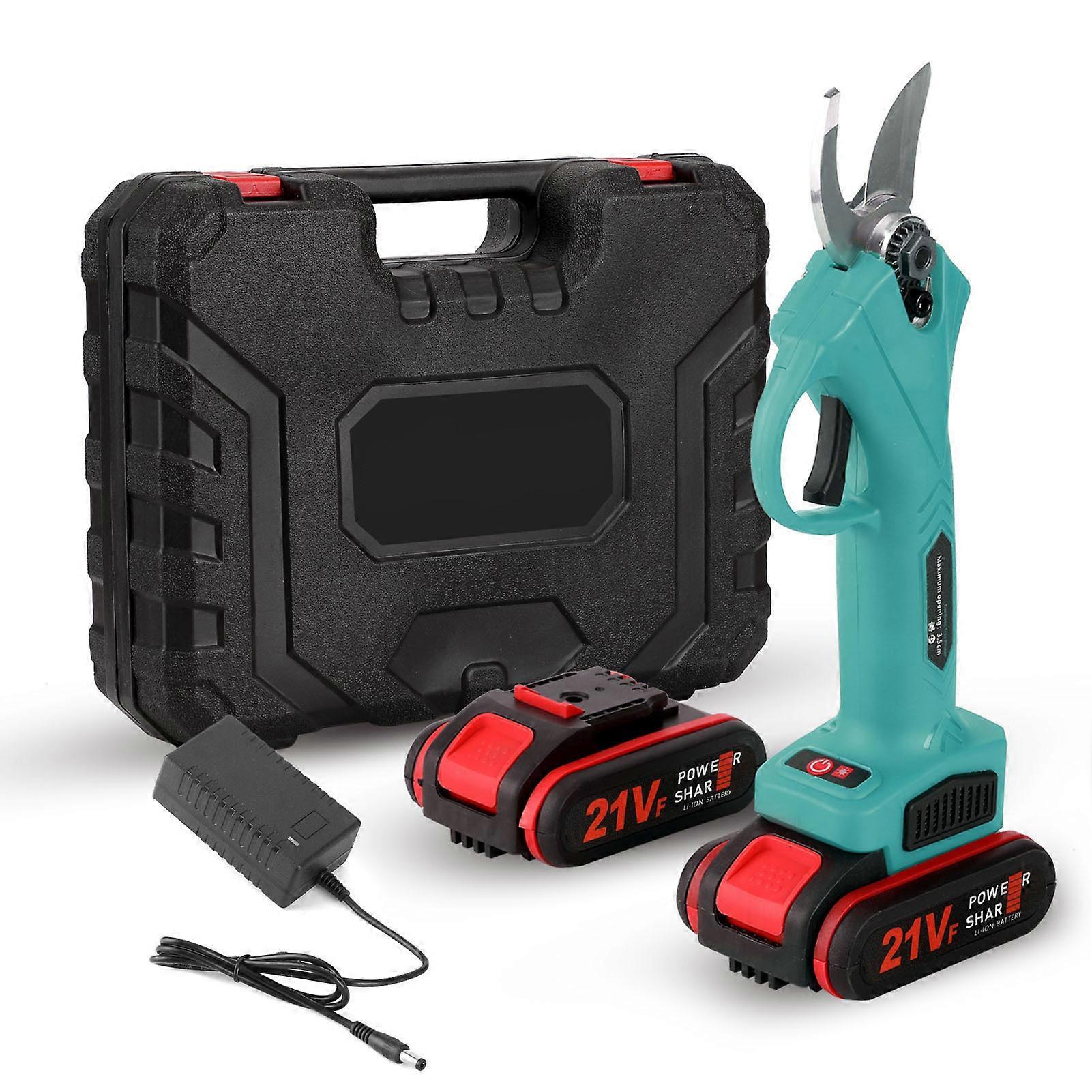 21V Electric Pruning Shears Rechargeable Landscaping Fruit Tree Lithium Electric Scissors Wireless Branch Pruning Tool